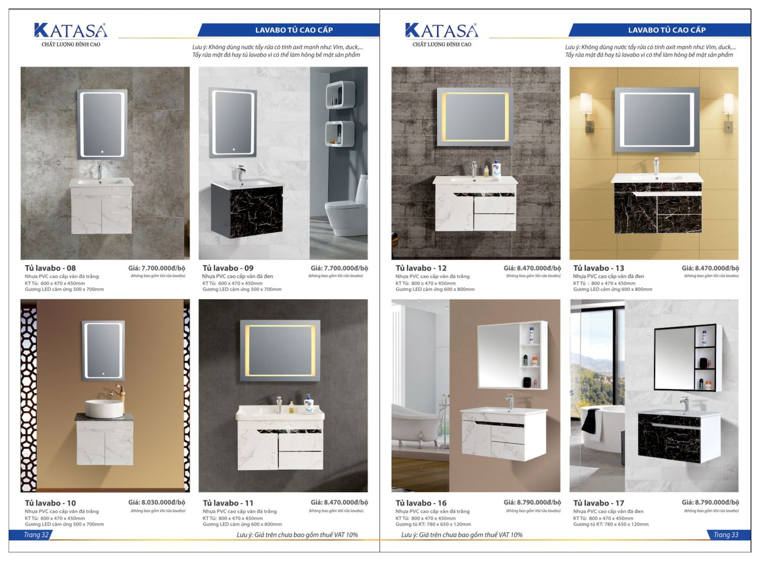 Thiết bị vệ sinh KATASA Catalogue và Bảng giá mới nhất /Page 